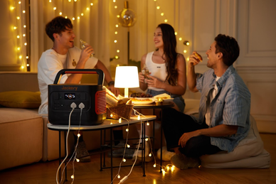 Home solar power bring cozy gathering