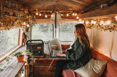 Using camping power station for work