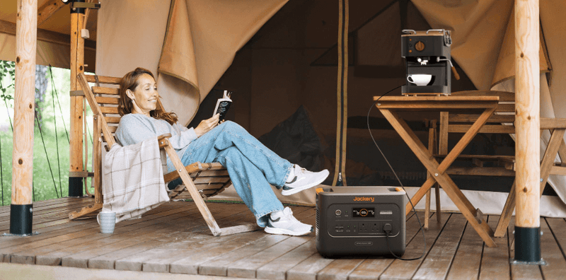 Portable power station for glamping
