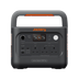 Jackery portable power station Explorer 1000 Plus v2 in dark gray with orange accents, featuring a built-in handle, digital display screen, multiple AC outlets, and various USB-C and USB-A ports, shown on a solid white background.