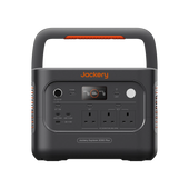 Jackery Explorer 2000 Plus v2 portable power station with a built-in handle, front-facing view on a solid white background.