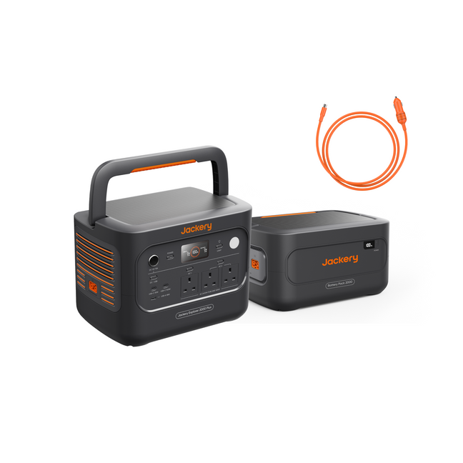 Jackery Explorer 2000 Plus v2 Portable Power Station with accessories