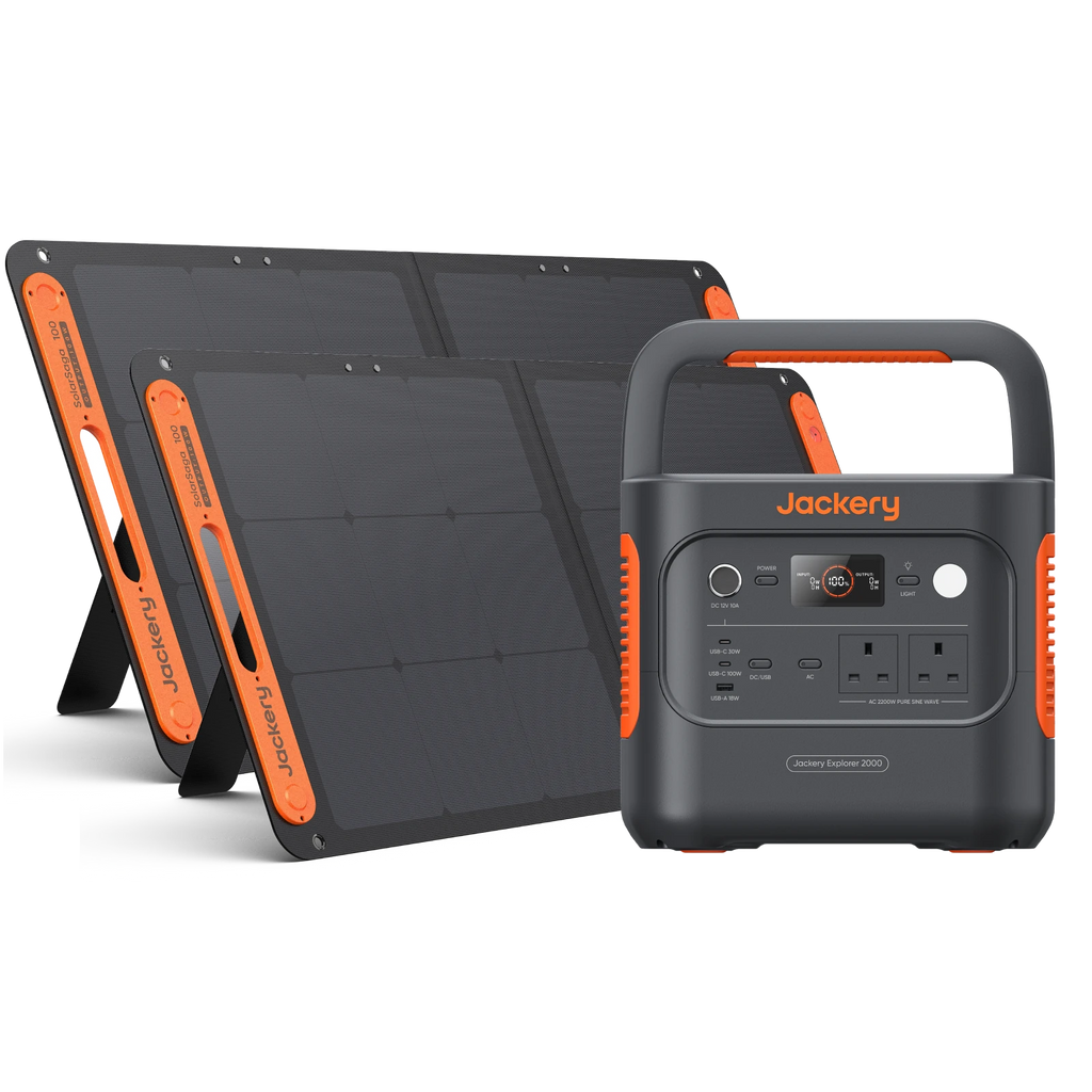 Jackery Solar Generator 2000 v2(Explorer 2000 v2 + 2 x SolarSaga 100W)-image-56335692988793
