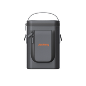 Black mini carrying case with Jackery logo on a white background