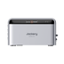 Jackery SolarVault 3 Pro solar battery in a silver and black metallic finish, shown from the front on a solid white background.