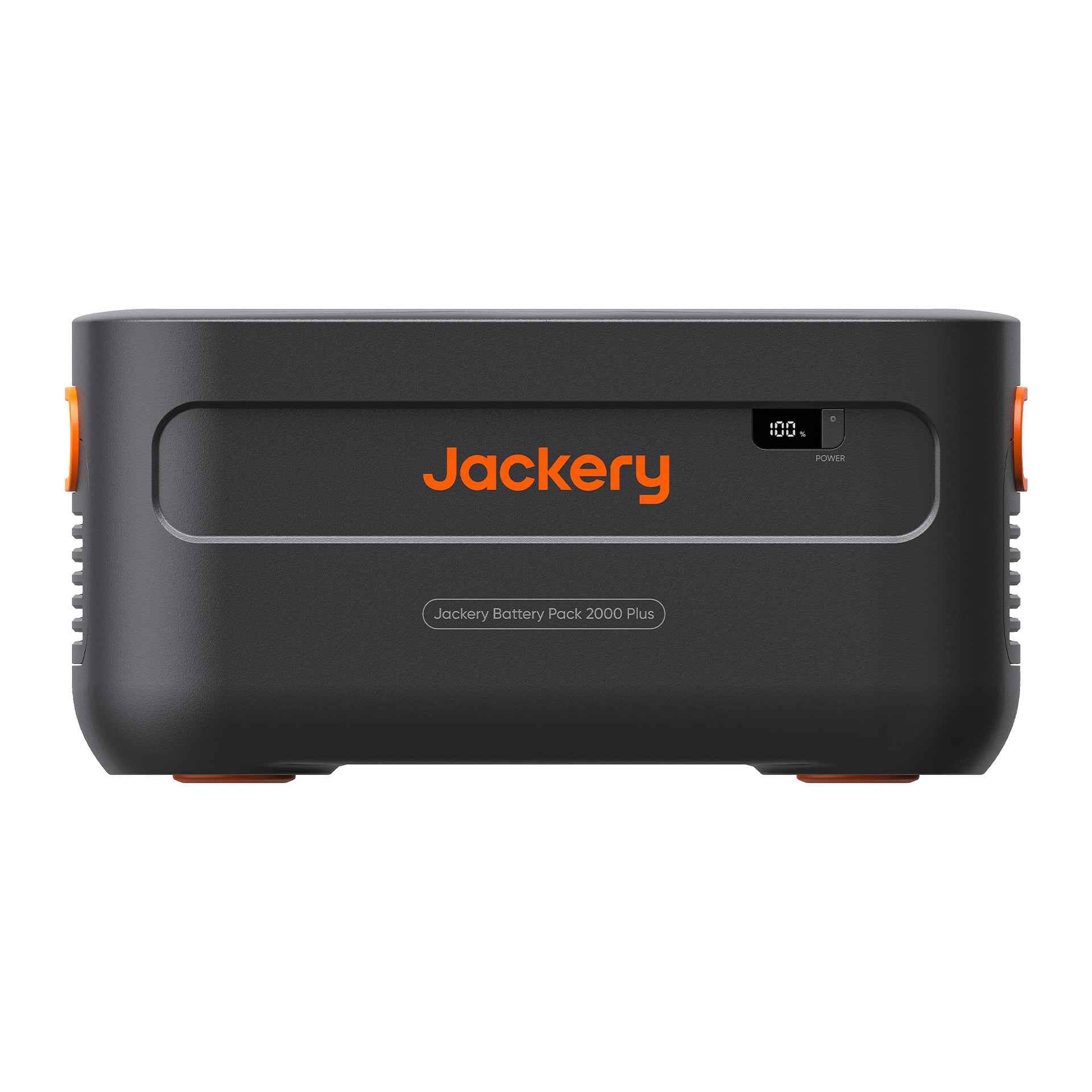 A black Jackery battery pack with orange accents on the corners and the brand name displayed on the front.