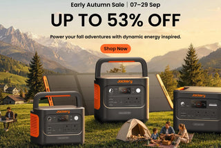 Save up to 53% on Jackery Early Autumn Sale, plus a free gift on selected products, eg: Explorer 1000 v2 or 3000 v2
