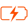Battery icon with a lightning bolt, symbolizing power or energy.